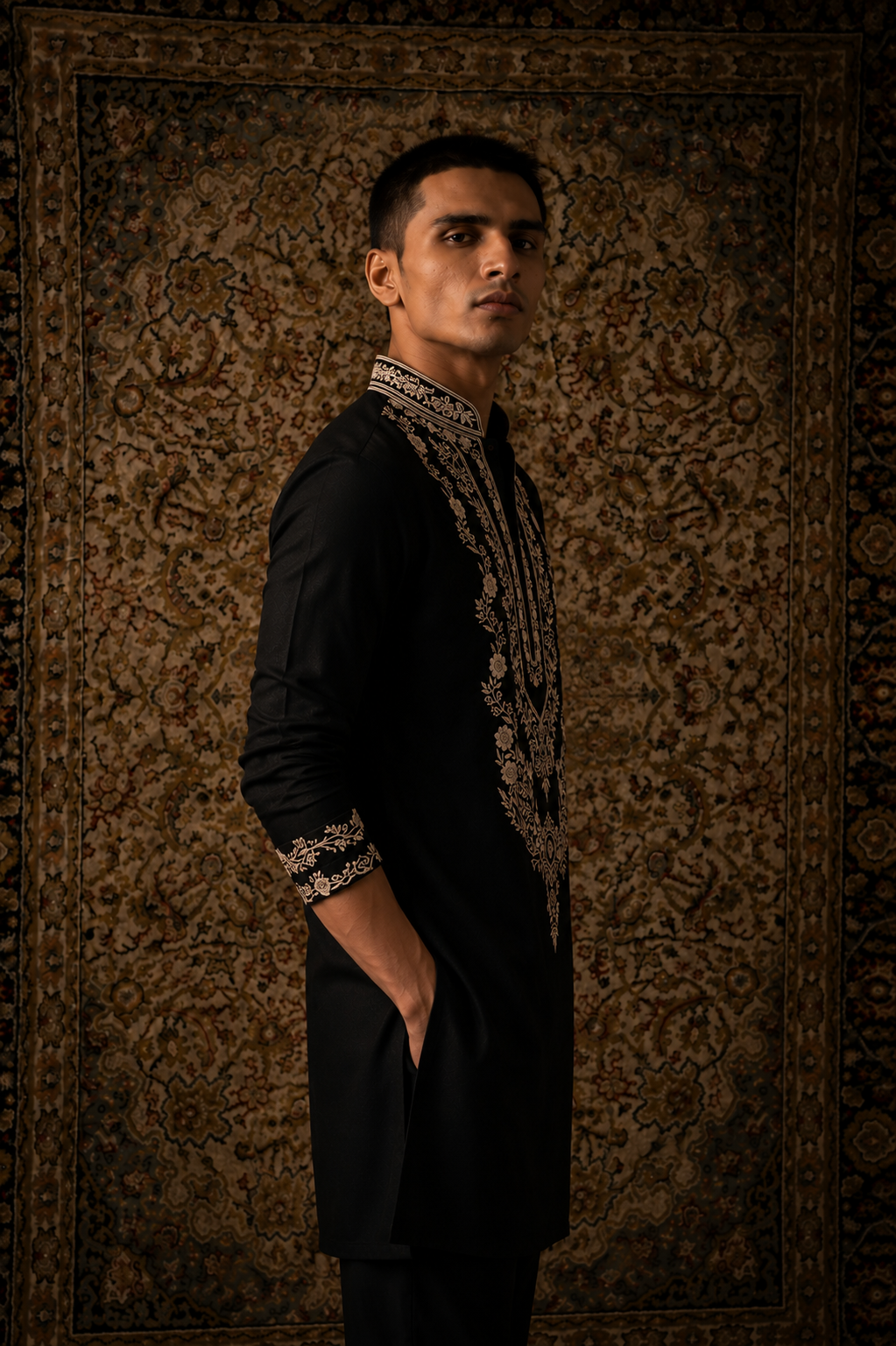 Black Ivory Kurta Set