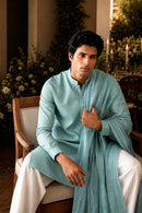 Powder Blue Pintuck Kurta Set