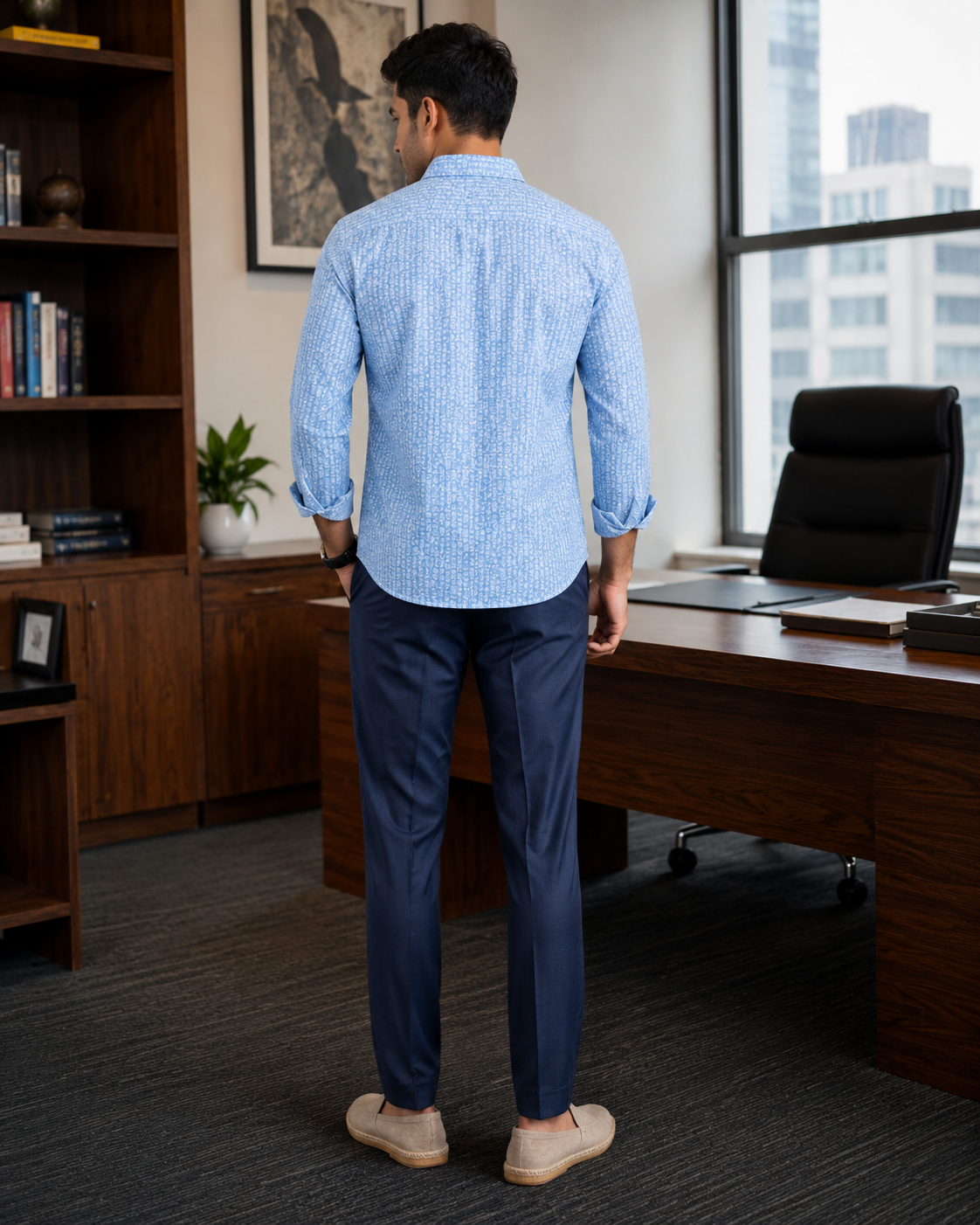 Botanical Blue Luxury Shirt