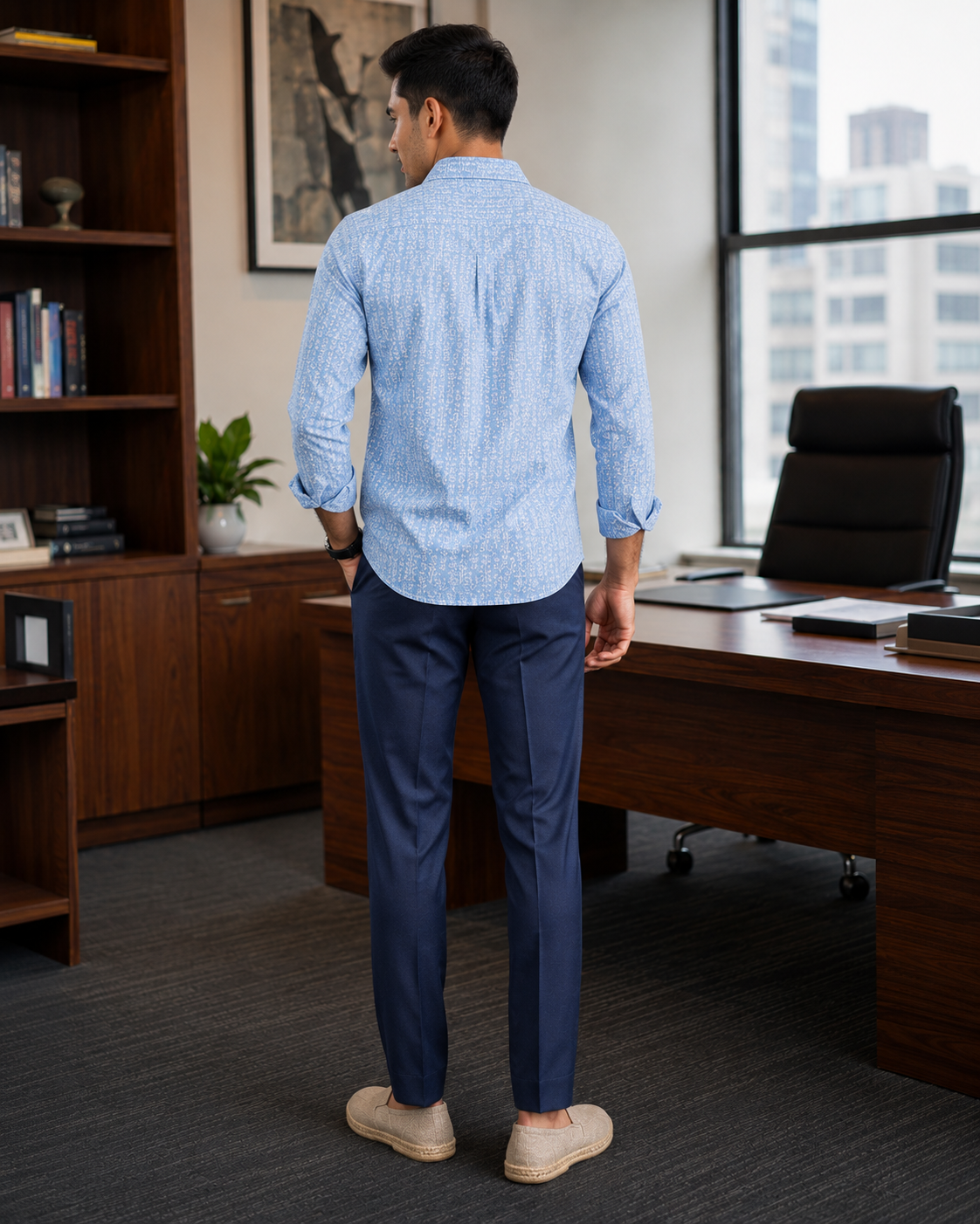Botanical Blue Luxury Shirt