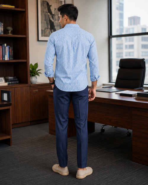 Botanical Blue Luxury Shirt