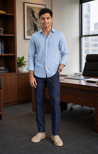 Botanical Blue Luxury Shirt