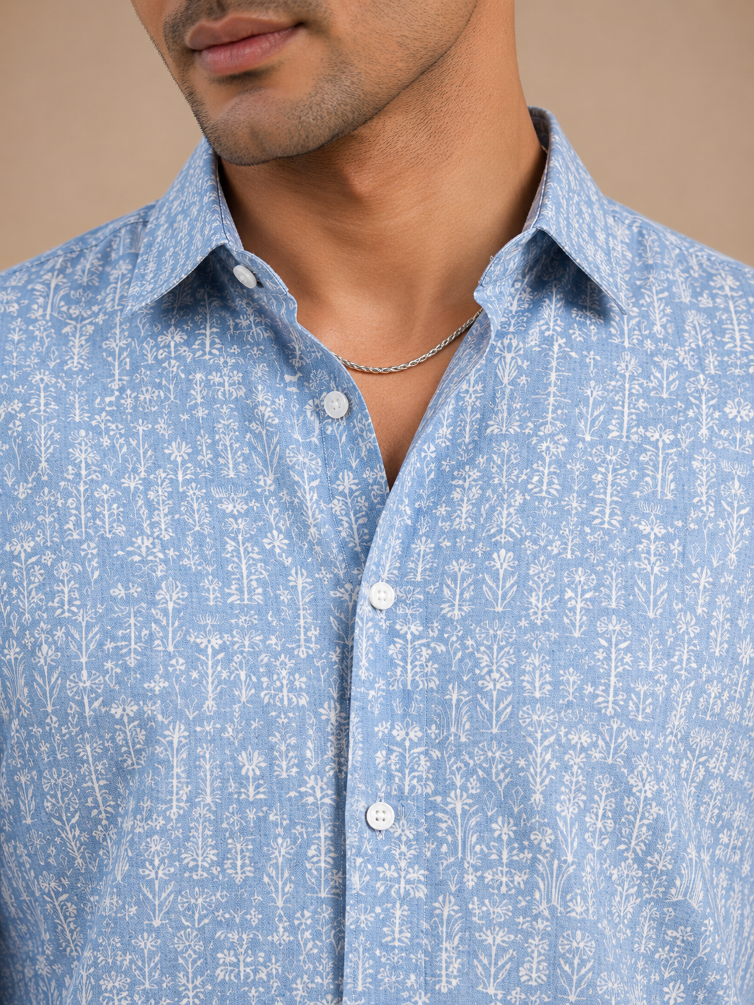 Botanical Blue Luxury Shirt