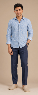 Botanical Blue Luxury Shirt
