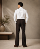 Men’s Dark Brown Pleated Formal Trouser