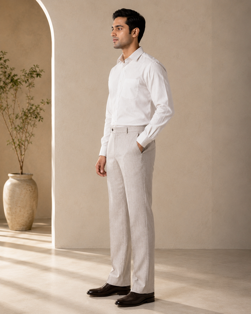 Men’s Imperial Black Pleated Formal Trouser