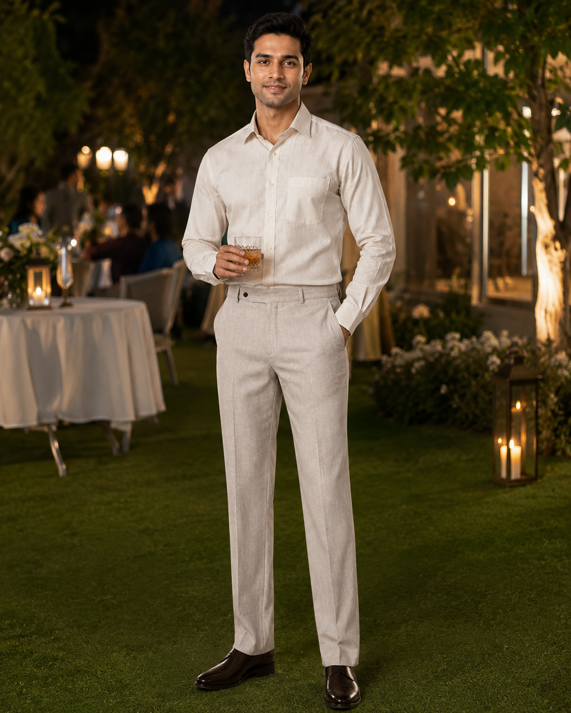 Men’s Imperial Black Pleated Formal Trouser