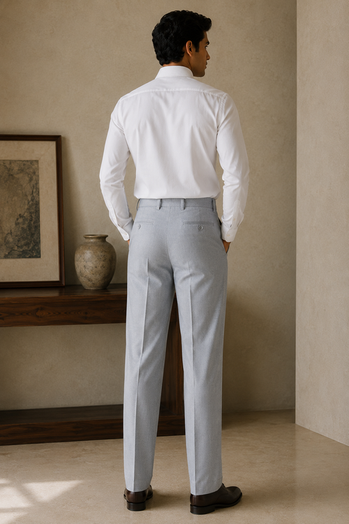 Imperial Blue Pleated Trouser