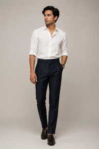 Men’s Imperial Navy Pleated Formal Trouser
