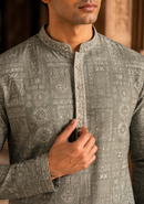 Sage Grey Kurta Set