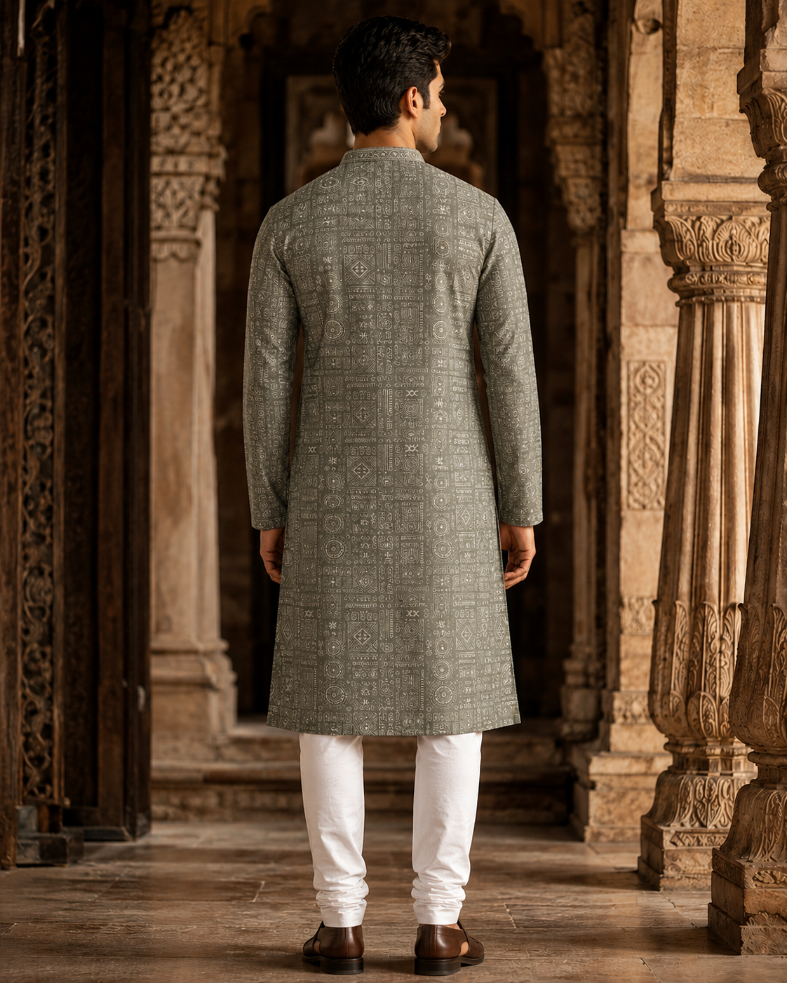 Sage Grey Kurta Set