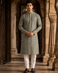 Sage Grey Kurta Set
