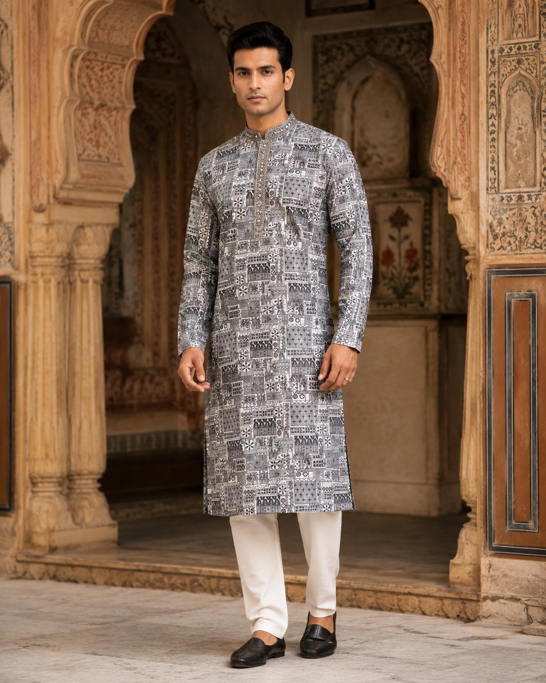 Ash Grey Kurta Set