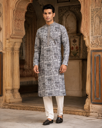 Ash Grey Kurta Set