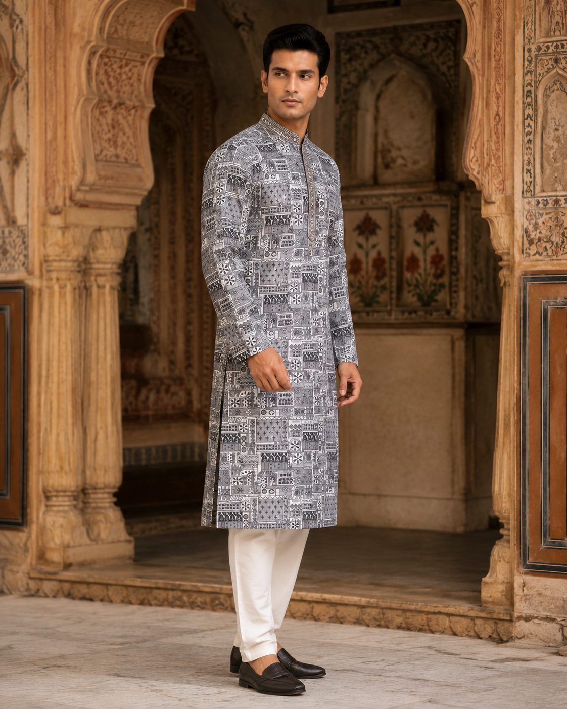 Ash Grey Kurta Set
