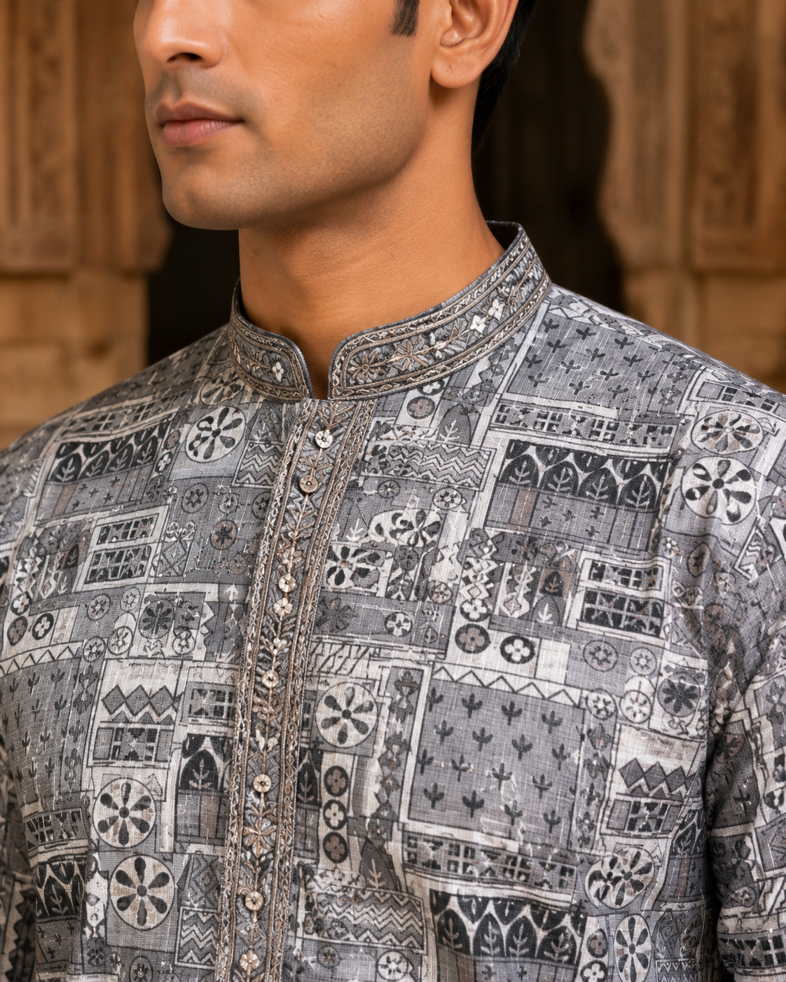 Ash Grey Kurta Set