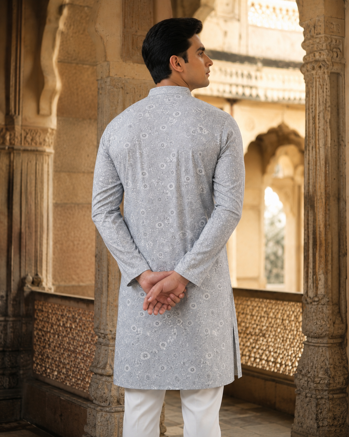 Mist Grey Kurta Set