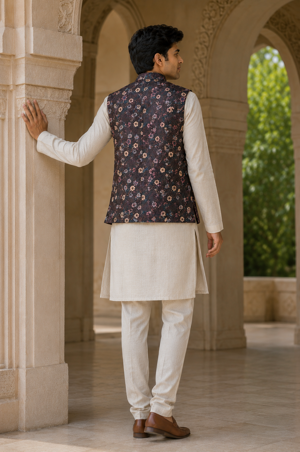 Midnight Floral Waistcoat Set