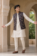 Midnight Floral Waistcoat Set
