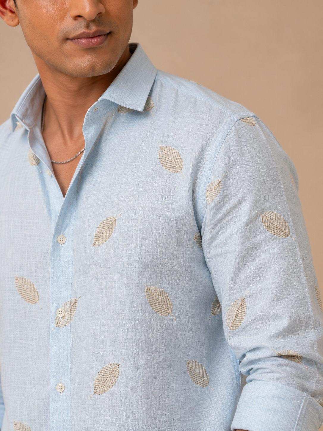 Azure Leaf Luxury Shirt