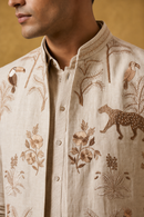 Ivory Linen Bundi Set