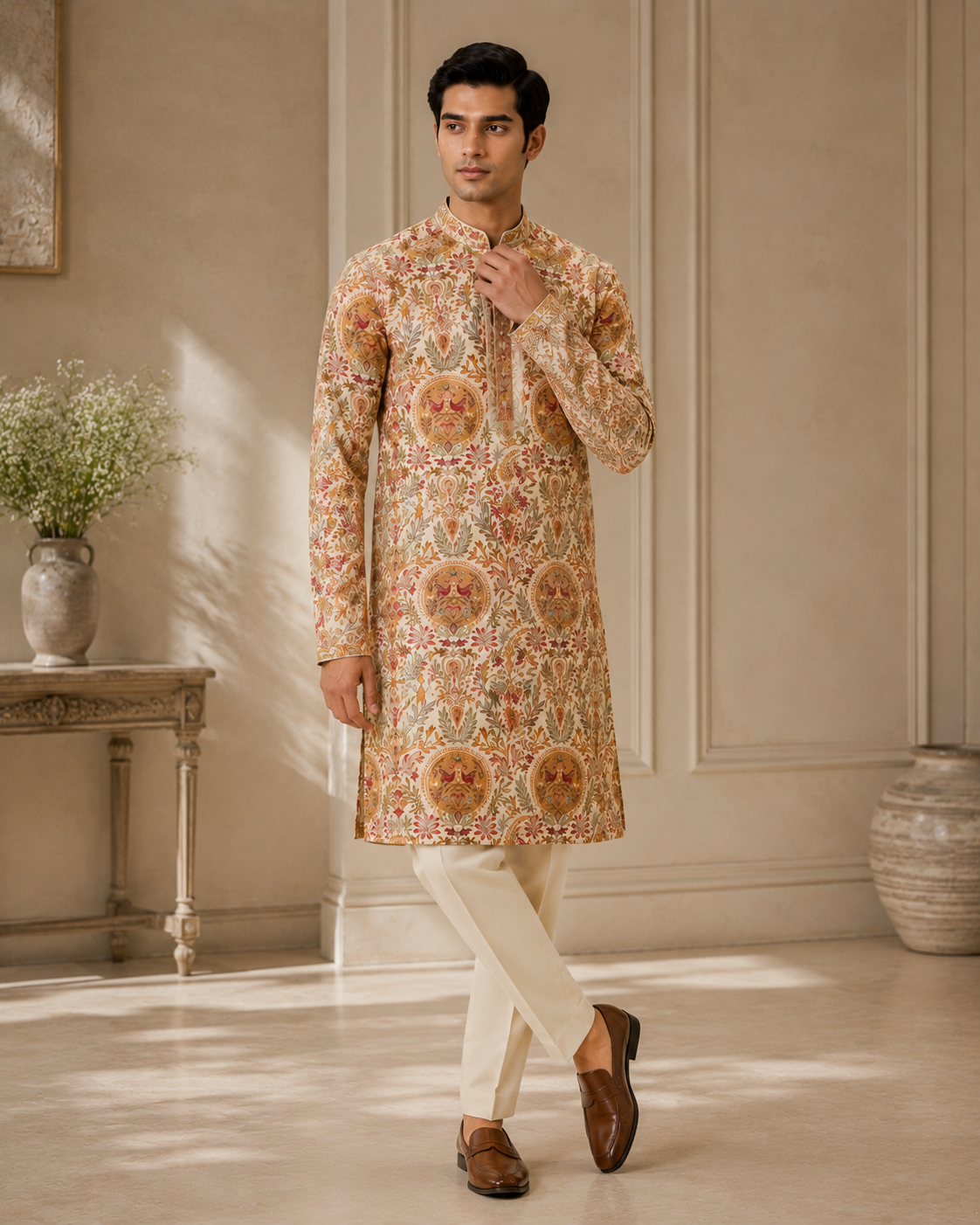 Men Ivory Kurta Set