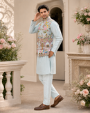 Powder Blue Nehru Set