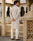 Ivory Floral Kurta Set