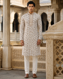Ivory Floral Kurta Set