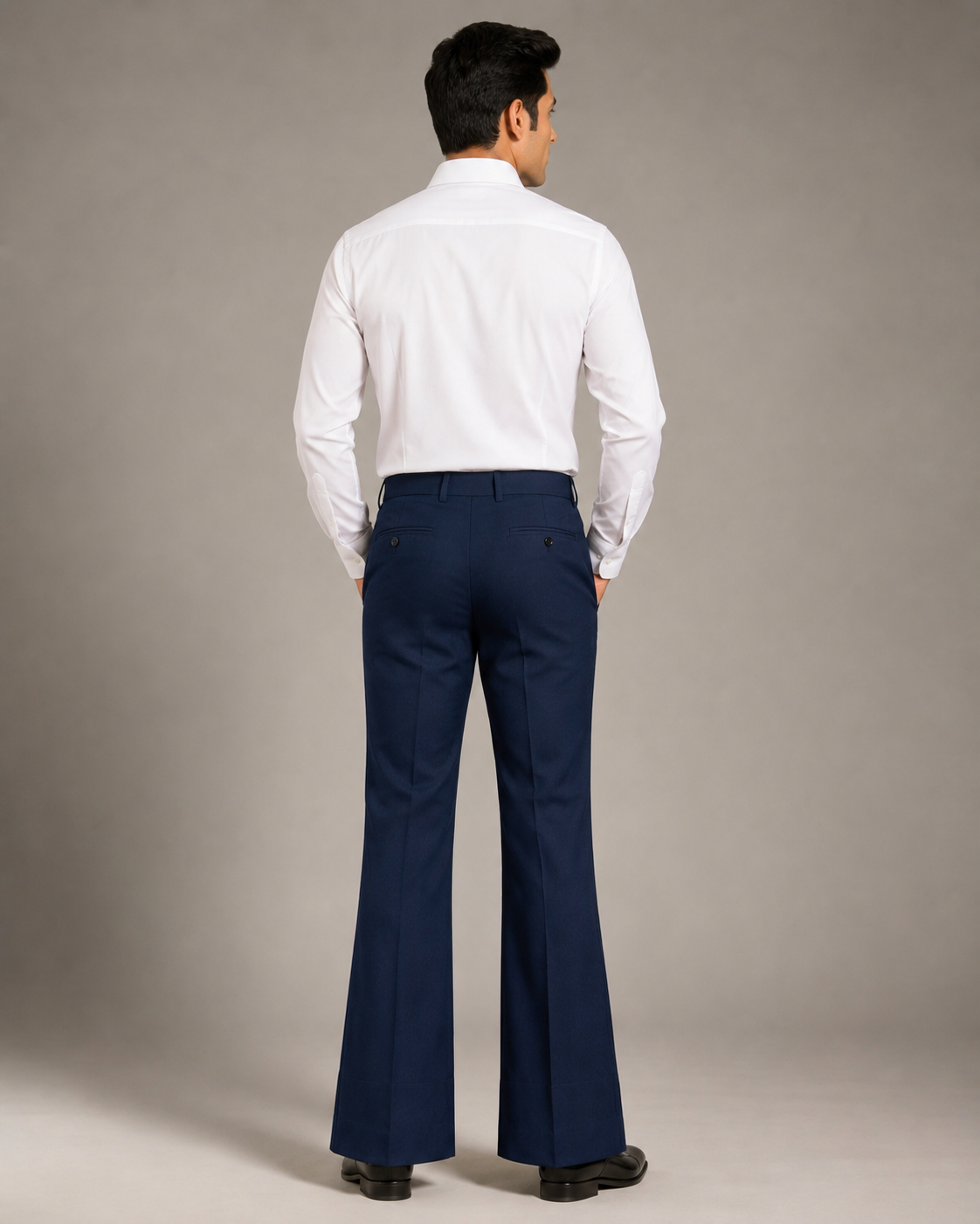 Men’s Ice Blue Pleated Formal Trouser