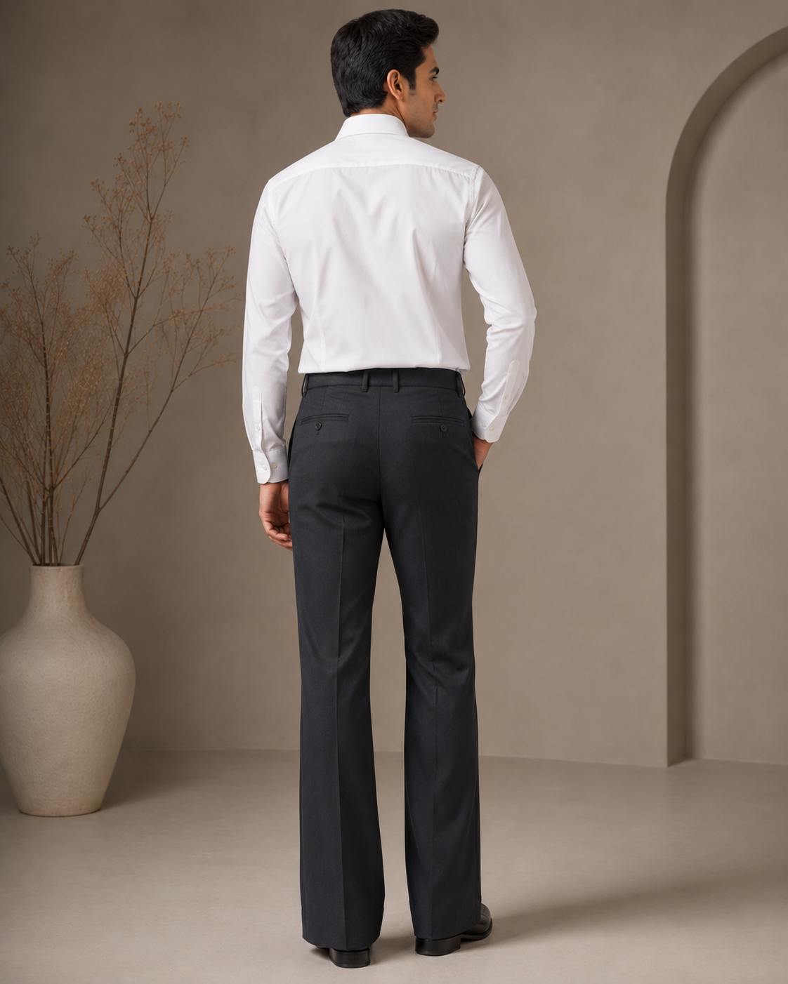 Men’s Imperial Black Pleated Formal Trouser