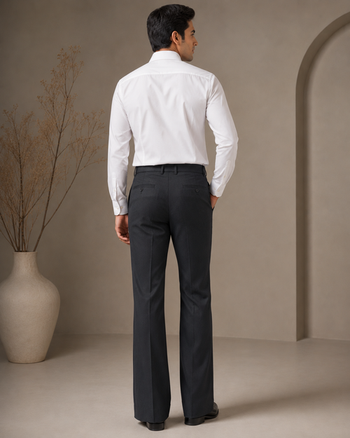 Men’s Imperial Black Pleated Formal Trouser
