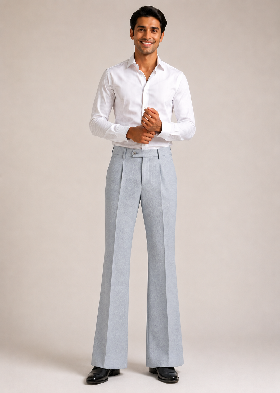 Men’s Imperial Blue Pleated Formal Trouser