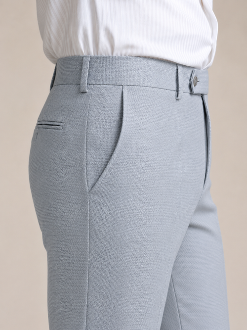 Men’s Imperial Blue Pleated Formal Trouser